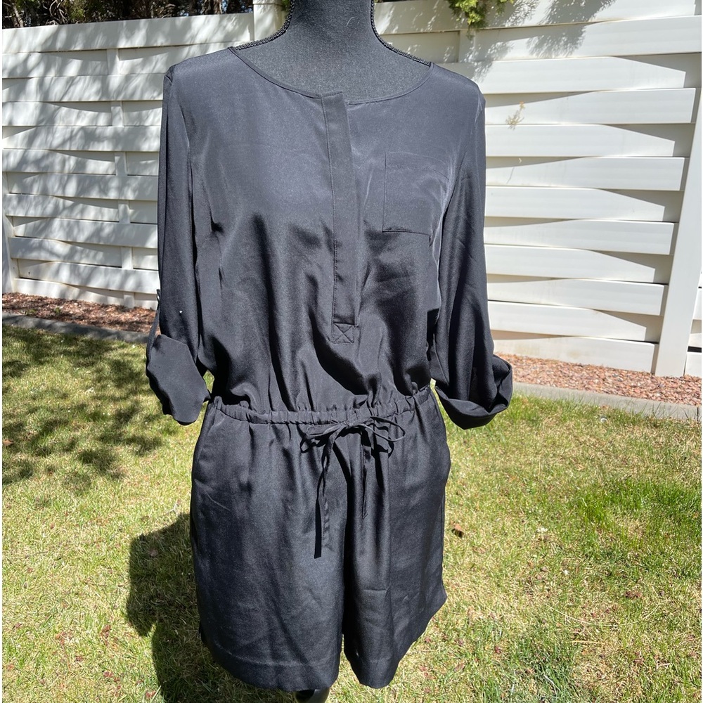 Loft Black Jumper with Pockets and a Tie